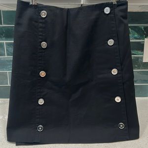 Michael Kors black miniskirt w double front buttons. Size 14 excellent condition
